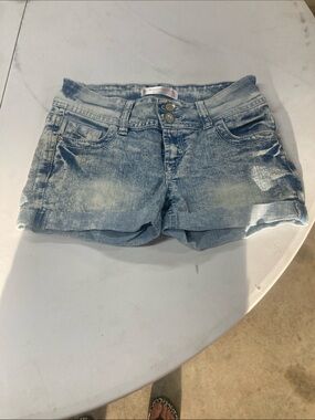 No Boundaries Light Blue Washed Denim Jean Shorts